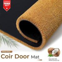 PAWNORA 40x60cm Heavy Duty Coir Mat Non Slip Rubber Entrance Rug in Brown | Size: 100 cm x 100 cm