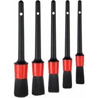 SPETLEK 5pcs Car Detailing Brush Kit Auto Car Interior Cleaning Set in Black | Size: 100 cm x 15 cm