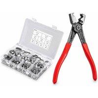 SPETLEK 160Pcs Hose Clamp Pliers Kit Stainless Steel in Silver | Size: 10000mm x 520mm