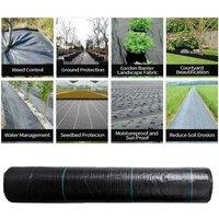 SPETLEK 1x10m Heavy Duty Weed Control Fabric Membrane in Black | Size: 1.25kg