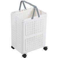 FORGEVIO White - 50L / 10.7 Folding Laundry Basket | Size: 0.6m2