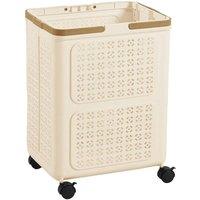 FORGEVIO Cream - 71L / 15.7 Folding Laundry Basket | Size: 0.6m2