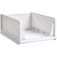FORGEVIO 1pcs Stacking Wardrobe Shelf Rack Storage Box in White | Size: 500mm