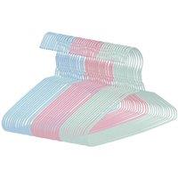 FORGEVIO Multi Coloured Plastic Coat Hangers Pack Of 40 | Size: 0.6m2