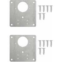SPETLEK 2Plates+12Screws Kitchen Cupboard Door Hinge Repair Kit in Silver | Size: 1000mm x 400mm
