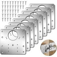 SPETLEK 8Plates+ 48 Screws Kitchen Cupboard Door Hinge Repair Kit in Silver | Size: 1000mm x 400mm