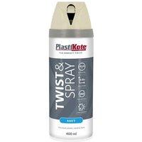 Plastikote Twist & Spray Matt 400ml Georgian Stone in Beige
