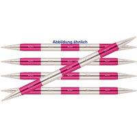KnitPro Smart Stix: Knitting Pins: Double-Ended: Pink: Set of 5: 14cm x 5.50mm in Pink