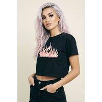 Material Girl Women's Boy Bye Crop Top in Black | Size: XS