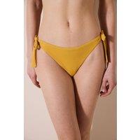 Penti Women's Amar Textured Brazilian Bikini Bottoms in Amber | Size: XS