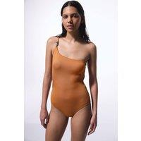 Penti Women's Lori One Shoulder Swimsuit in Camel | Size: XS