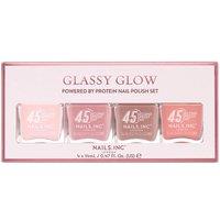 Nails Inc Women's Glassy Glow 45 Second Speedy 4-Piece Nail Polish Gift Set