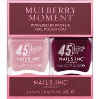 Nails Inc Women's Mulberry Moment 45 Second Speedy 2-Piece Nail Polish Gift Set