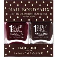 Nails Inc Women's Nail Bordeaux 1-Step Gel-like It's Topless 2-Piece Nail Polish Gift Set