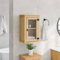 Berkfield Home Bathroom Wall Cabinet Corona 45x27x64.5 cm Solid Wood Pine in Brown