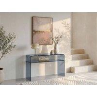 Vente-unique Console Table With 1 Tempered Glass Niche - Anthracite - STILEOS in Dark Grey