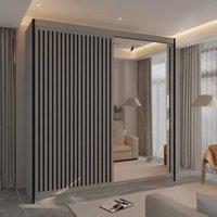 Sliding Wardrobes 4U Ronni Sliding Door Wardrobe 150cm X 217cm in Taupe | Size: 150 cm X 217 cm