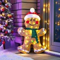 Garden Greatness 3ft Standing Light Up Gingerbread Man in Brown | Size: 1 Pack