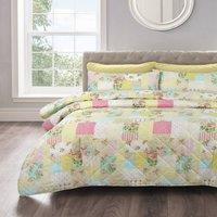 Velosso Candice Floral Patchwork Printed Quilted Bedspread Set | Size: King