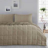 Velosso Waffle Weave Breadspread Set Bedspreads with Woven in Natural | Size: Double