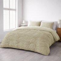 Home Republic Coverless Duvet 10.5 Tog with Wave Stitched in Taupe | Size: Double