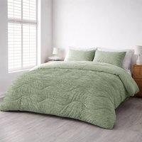 Home Republic Coverless Duvet 10.5 Tog with Wave Stitched in Green | Size: King