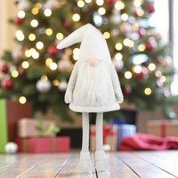 Garden Greatness 4ft Santa White Wobbly Gonk Decoration | Size: 1 Pack