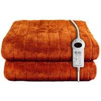 Russell Hobbs Electric Blanket Heated Throw Sherpa Microfleece 180 x 130cm RHHT1003 in Orange | Size: 180 x 130 cm