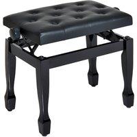 HOMCOM Classic Digital Keyboard Piano Bench Padded Seat Stool Solid Wooden in Black
