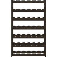 Berkfield Home Beautiful Wine Rack for 42 Bottles Black Solid Wood Pine in Dark Brown