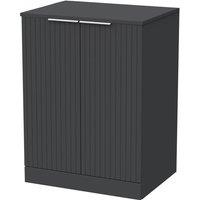 Balterley Callingwood 2 Door Vanity Unit & Laminate Top, Dark Grey - 600mm