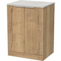Balterley Callingwood 2 Door Vanity & White Sparkle Top, Autumn Oak - 600mm in Brown