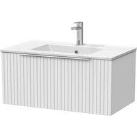 Balterley Callingwood 1 Drawer Vanity & Ceramic Basin, Matt White - 800mm