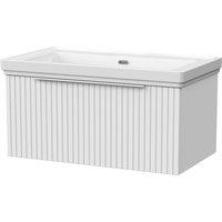 Balterley Callingwood 1 Drawer Vanity & 0TH Fireclay Basin, Matt White - 800mm