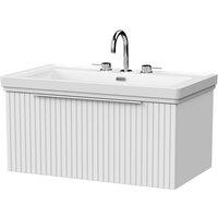 Balterley Callingwood 1 Drawer Vanity & 3TH Fireclay Basin, Matt White - 800mm