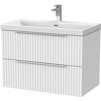 Balterley Callingwood 2 Drawer Vanity & Thin Edge Basin, Matt White - 800mm