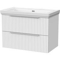 Balterley Callingwood 2 Drawer Vanity & 0TH Fireclay Basin, Matt White - 800mm