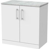 Balterley Pershall 2 Door Vanity & Bellato Top, Matt White - 800mm