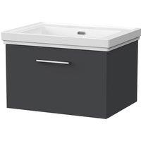 Balterley Pershall 1 Drawer Vanity Unit & 0TH Fireclay Basin, Dark Grey - 600mm