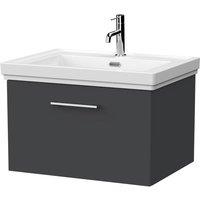 Balterley Pershall 1 Drawer Vanity Unit & 1TH Fireclay Basin, Dark Grey - 600mm