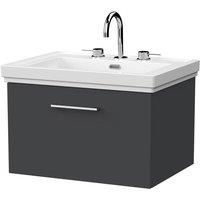 Balterley Pershall 1 Drawer Vanity Unit & 3TH Fireclay Basin, Dark Grey - 600mm