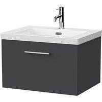 Balterley Pershall 1 Drawer Vanity Unit & 1TH Fireclay Basin, Dark Grey - 600mm