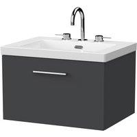 Balterley Pershall 1 Drawer Vanity Unit & 3TH Fireclay Basin, Dark Grey - 600mm