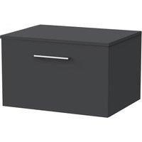Balterley Pershall 1 Drawer Vanity Unit & Laminate Top, Dark Grey - 600mm