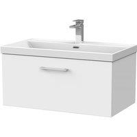 Balterley Pershall 1 Drawer Vanity & Thin Edge Basin, Matt White - 800mm