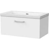 Balterley Pershall 1 Drawer Vanity Unit & 0TH Fireclay Basin, Matt White - 800mm
