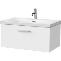 Balterley Pershall 1 Drawer Vanity Unit & 1TH Fireclay Basin, Matt White - 800mm