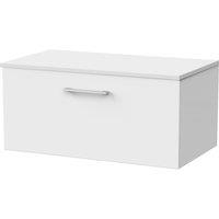 Balterley Pershall 1 Drawer Vanity Unit & Laminate Top, Matt White - 800mm