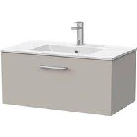 Balterley Pershall 1 Drawer Vanity & Ceramic Basin, Pebble Grey - 800mm