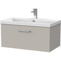 Balterley Pershall 1 Drawer Vanity & Thin Edge Basin, Pebble Grey - 800mm